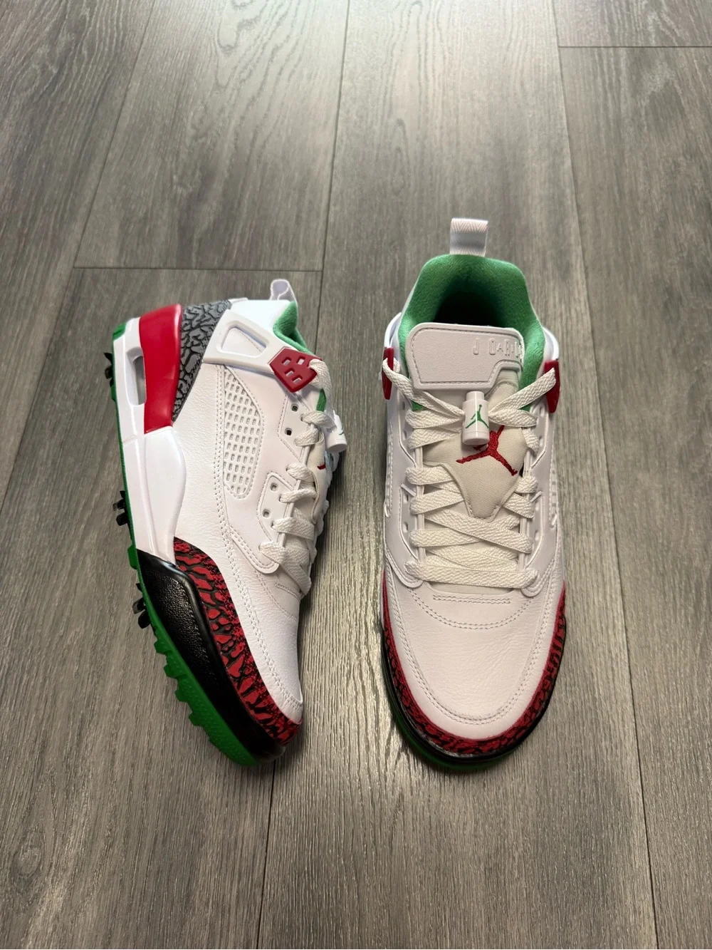 Air Jordan Spizike Golf “White Classic Green Red” (HQ4365-100) Men’s Size 6